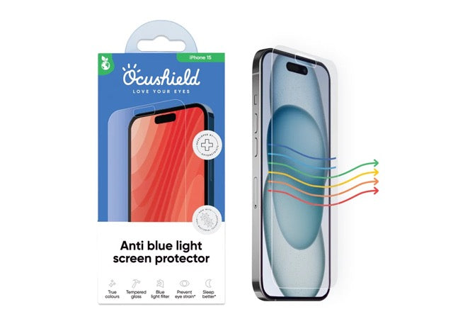 Anti blue light screen protector for iPhone
